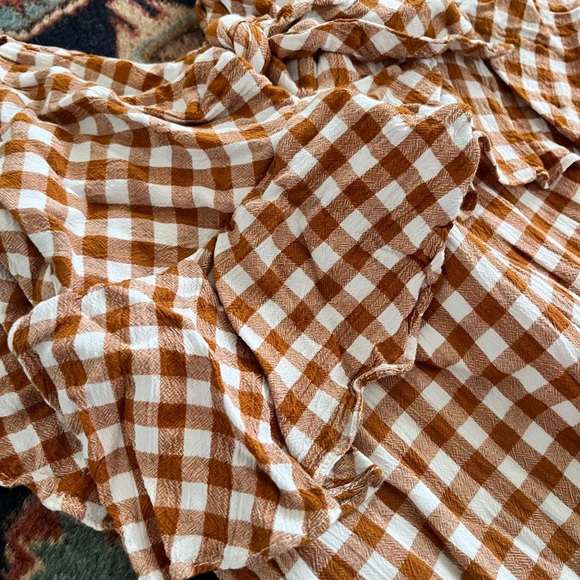 Revolve Saylor gingham jumpsuit tie front ruffle sleeveless pantsuit S - Picture 3 of 8